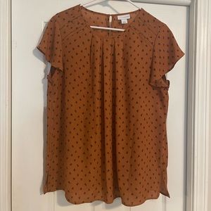 Terracotta Flowy-sleeved Blouse